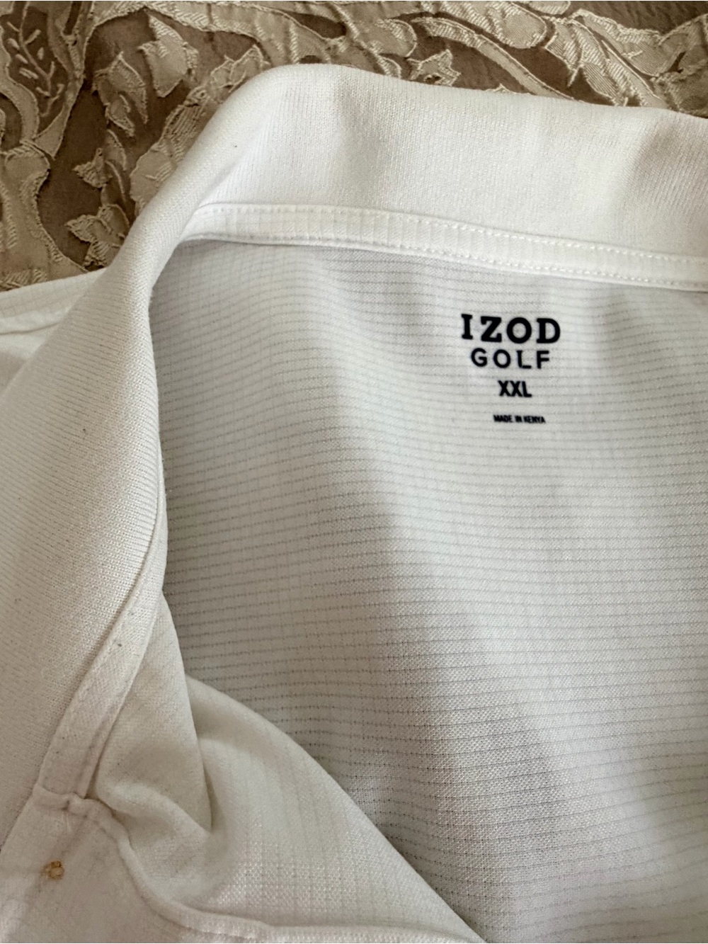 Izod White Golf Polo Shirt